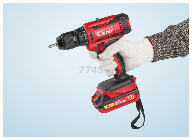Дрель-шуруповерт аккумуляторная WORTEX BD 1820-1 Li XLT SET (0329209) - Фото 21