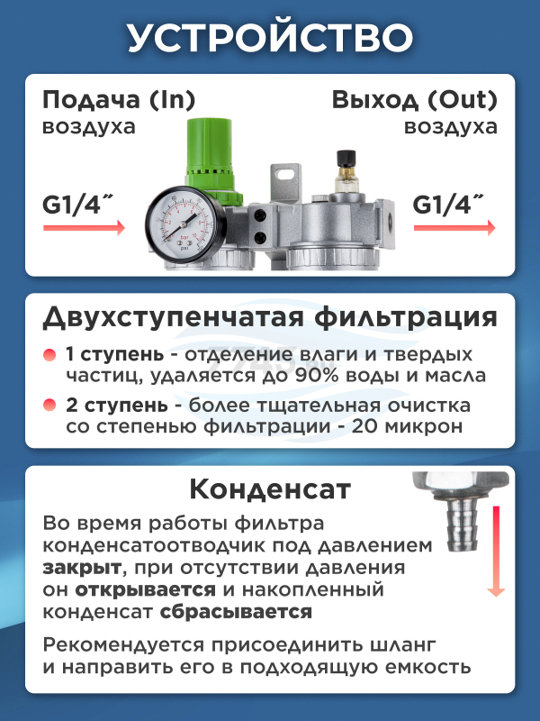 Блок подготовки воздуха ECO AU-02-14 - Фото 4