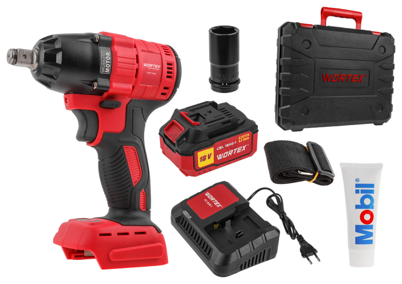 Гайковерт аккумуляторный ударный WORTEX CWR 0318 XLT SET (0329229) - Фото 5