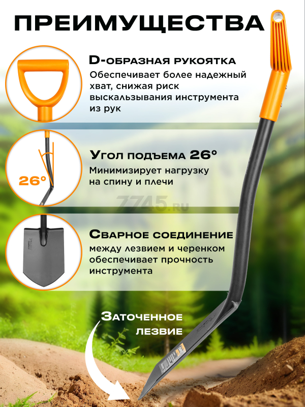 Лопата туристическая STARTUL Metsa (ST6080-03) - Фото 3
