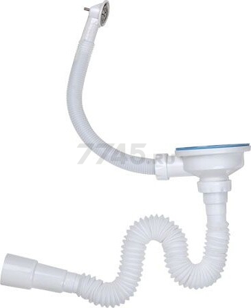 Сифон для кухни 3 1/2" с круглым переливом выход 40/50 мм AV ENGINEERING (AVE129779)