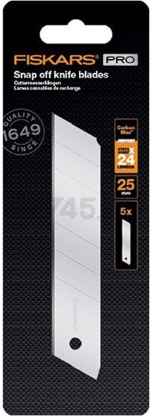 Лезвие сегментированное 25 мм FISKARS CarbonMax 5 штук (1027233)