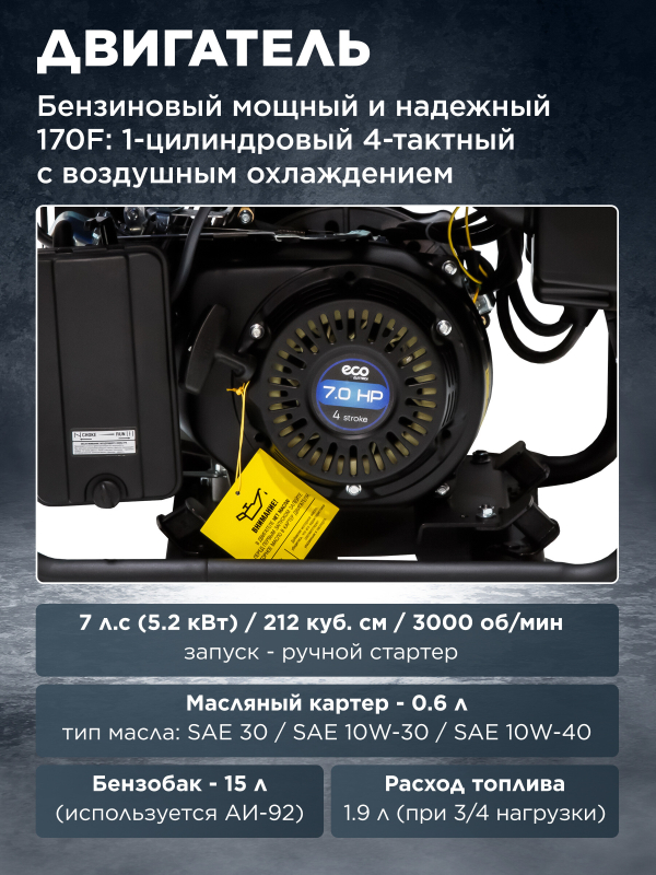 Генератор сварочный бензиновый ECO PE-160RW (EC1564-0) - Фото 5