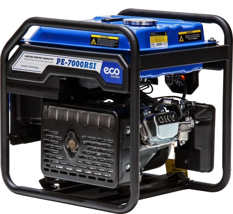 Генератор инверторный бензиновый ECO PE-7000RSI (EC1563-9) - Фото 7