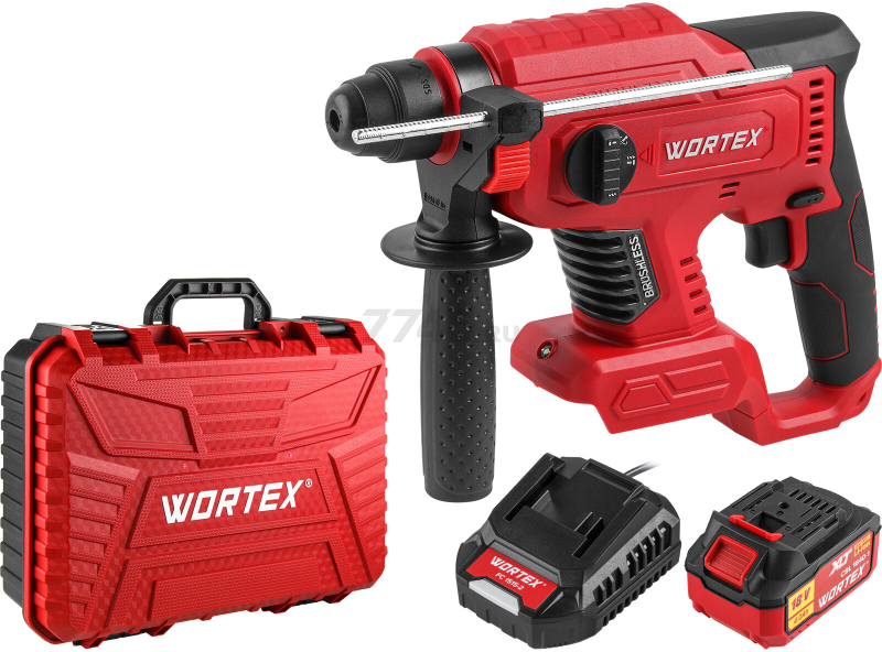 Перфоратор аккумуляторный WORTEX CRH 1820-2 XLT SET (0329283) - Фото 10