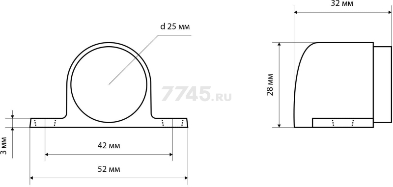 Упор дверной СТАНДАРТ 8501 SN матовый никель (11099) - Фото 2