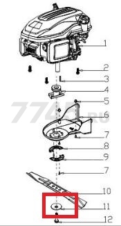 Шайба ножа для газонокосилки GUNTER LMB (G3520000000)