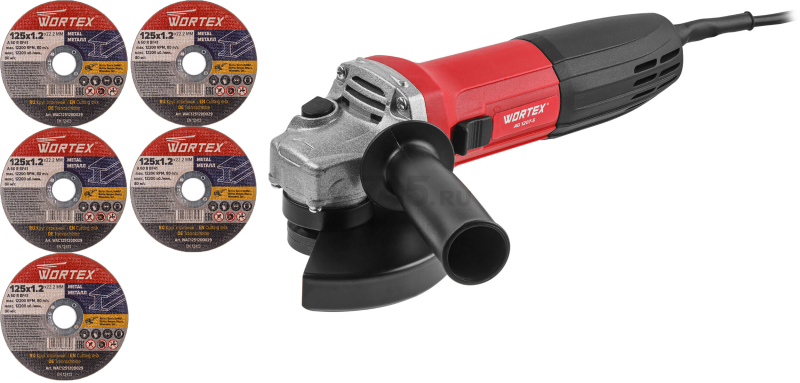 Шлифмашина угловая (болгарка) WORTEX AG 1207-5 (0333292) - Фото 8