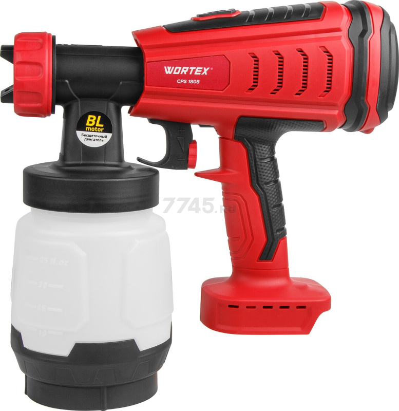 Краскораспылитель аккумуляторный WORTEX CPS 1808 XLT SOLO (0333263) - Фото 12