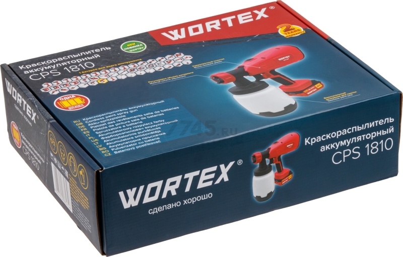 Краскораспылитель аккумуляторный WORTEX CPS 1810 XLT SET (0333270) - Фото 19