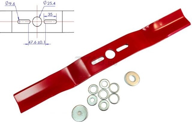 Нож для газонокосилки RIPARTS изогнутый (UBB-20-508)