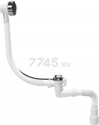 Сифон для ванны выпуск 73 мм гибкая труба 1 1/2" - 40/50 мм AV ENGINEERING (AVE129732) - Фото 2