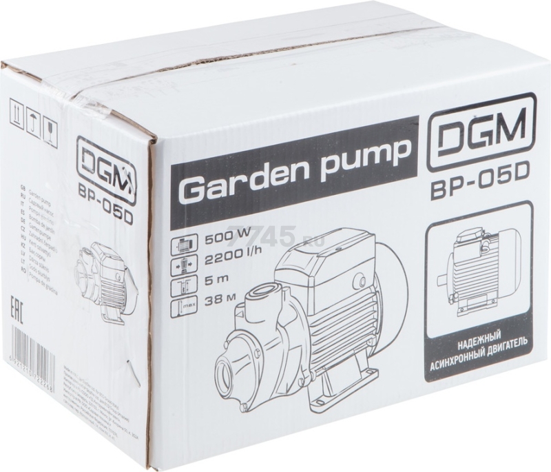 Насос самовсасывающий садовый DGM BP-05D - Фото 9