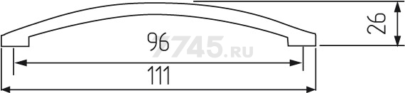 Ручка мебельная скоба STARFIX h28-96 медь полированная (SMF-10780) - Фото 2
