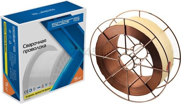Проволока сварочная 1,2 мм омедненная SOLARIS ER 70S-6 15 кг (WM-ER70S6-12S15) - Фото 5