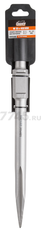 Зубило пиковое шестигранник 30 мм 400 мм GEPARD (GP0710-400) - Фото 2