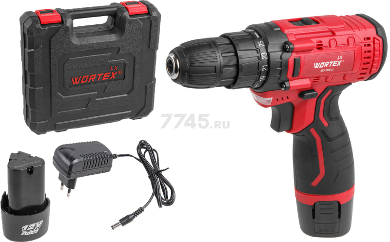 Дрель-шуруповерт аккумуляторная WORTEX LX BD 1215 Li (0329353) - Фото 10