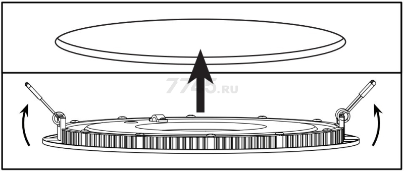 Светильник точечный светодиодный 12 Вт 6500К TOKOV ELECTRIC ДВО-R1-12-6.5K-IP20 (1616878) - Фото 3