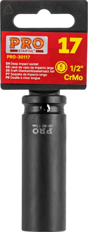Головка ударная 1/2" 17 мм 6 граней глубокая PRO STARTUL (PRO-30117) - Фото 2