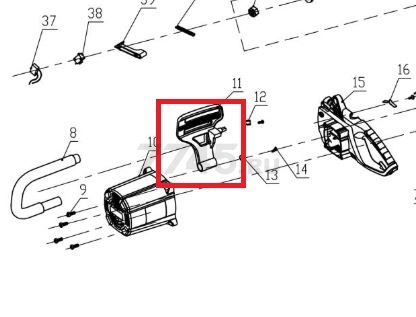 Рукоятка защитна для пилы цепной WORTEX EC4020-1 (OT7C102B-2-11)