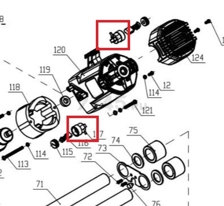 Щеткодержатель для торцовочной пилы BULL CM 2502 (HZ91551-117)