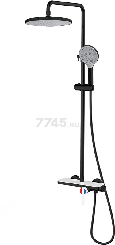 Душевая стойка A-FIVE серия Rose черный + белый (А5-0840)