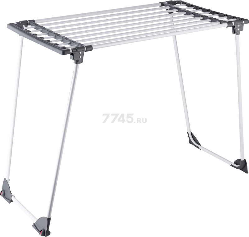 Сушилка для белья напольная телескопическая PERFECTO LINEA Ruby черно-белая (46-000171) - Фото 8