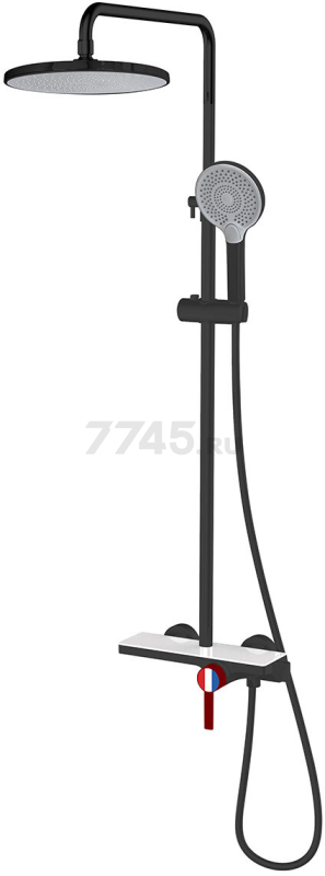 Душевая стойка A-FIVE серия Rose черный + красный (А5-1040)