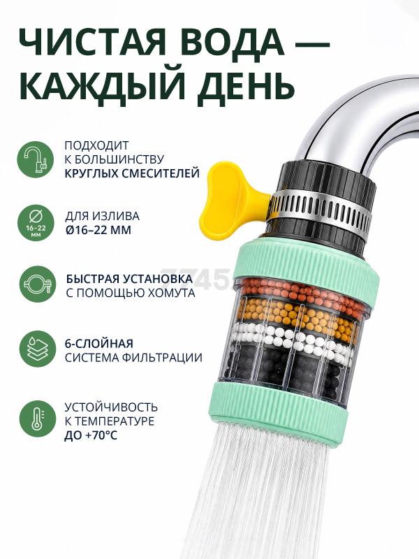 Фильтр для смесителя AV Engineering (AVZAP-P14) - Фото 8