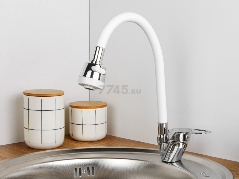 Смеситель для кухни ECONOCE серия 240 белый (EC0245WT) - Фото 11