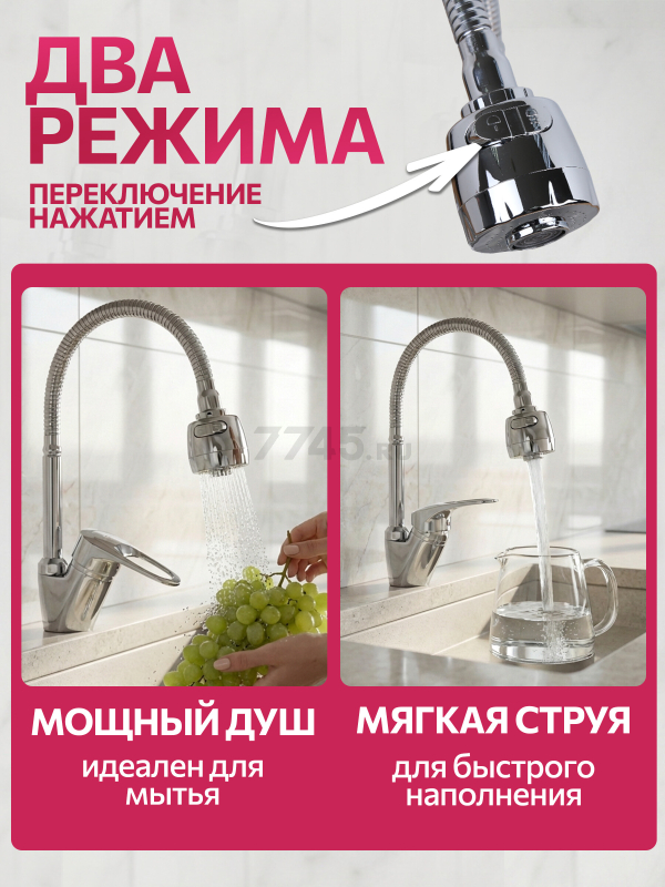 Смеситель для кухни ECONOCE серия 370 (EC0370) - Фото 3