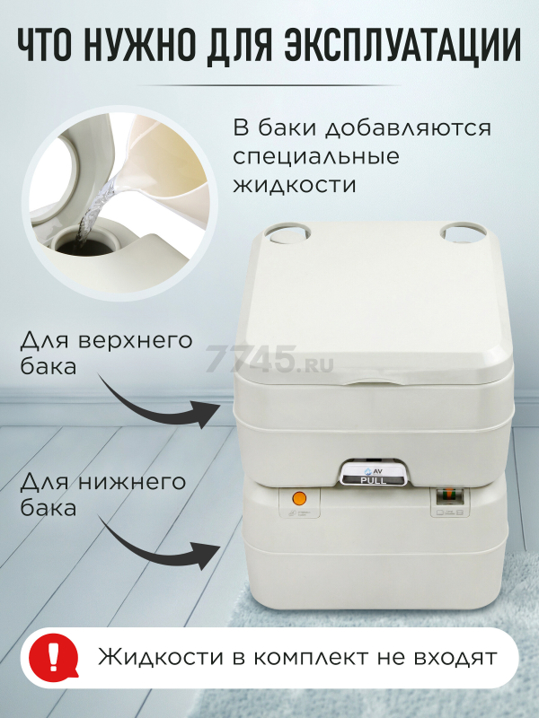 Биотуалет портативный AV ENGINEERING Aqius 20 (AVE-PT120) - Фото 11