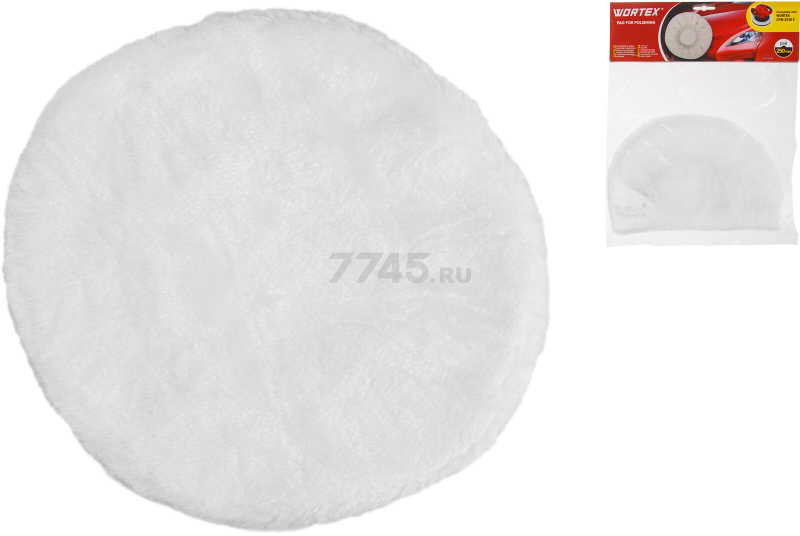 Круг полировальный d 250 мм на резинке WORTEX (1334518)