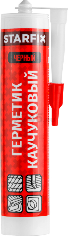 Герметик каучуковый для кровли STARFIX 300 мл черный (SM-73025-1)
