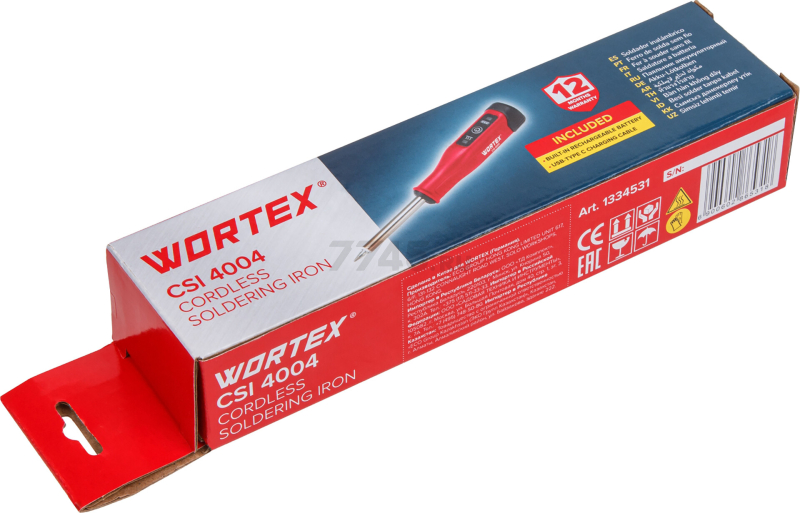 Паяльник аккумуляторный WORTEX CSI 4004 (1334531) - Фото 14
