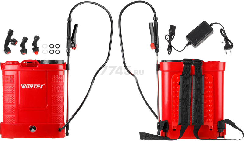 Опрыскиватель ранцевый аккумуляторный 12 л WORTEX KS 1280 SET (1334462) - Фото 6