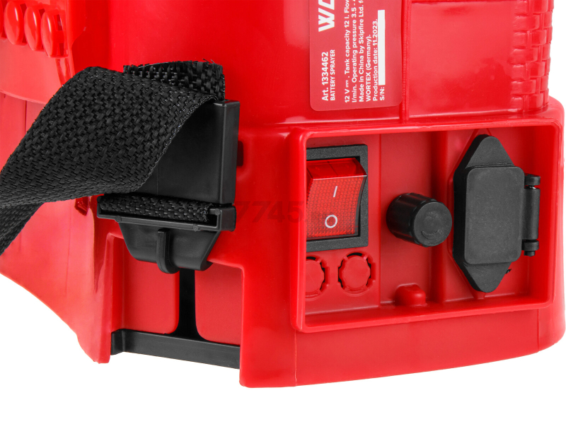 Опрыскиватель ранцевый аккумуляторный 12 л WORTEX KS 1280 SET (1334462) - Фото 14