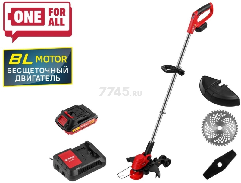 Триммер аккумуляторный WORTEX TB 3018-1 AT ALL1 XLT SET (1333547) - Фото 10