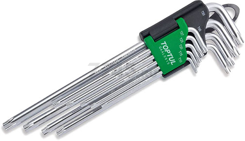 Набор ключей Torx T10H-Т50H 9 предметов экстра длинных TOPTUL (GAAL0915)