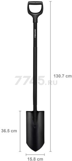 Лопата штыковая FISKARS Ergonomic Pro (1066709) - Фото 6