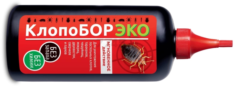 Инсектицид жидкость от тараканов, блох и клопов Клопобор ЭКО 250 мл (4680104300327) - Фото 2