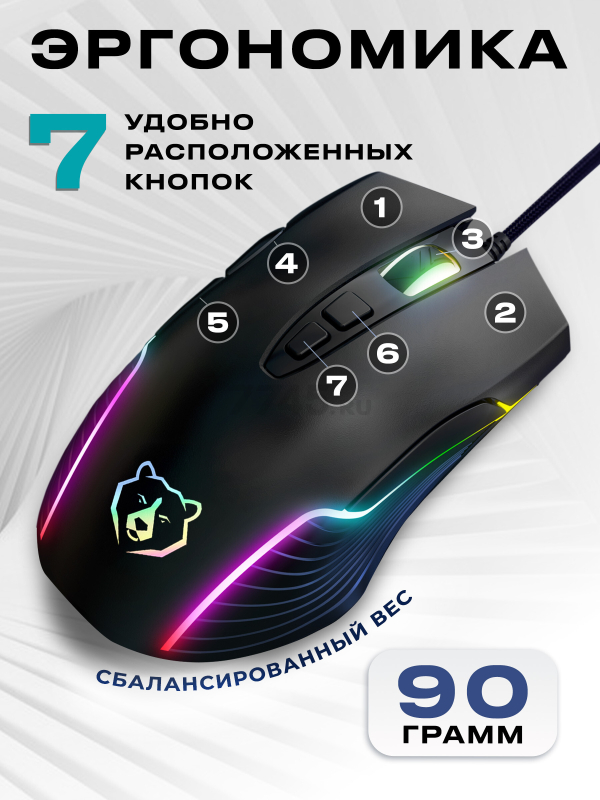 Мышь игровая URZUS Mana (UR-5495112) - Фото 4