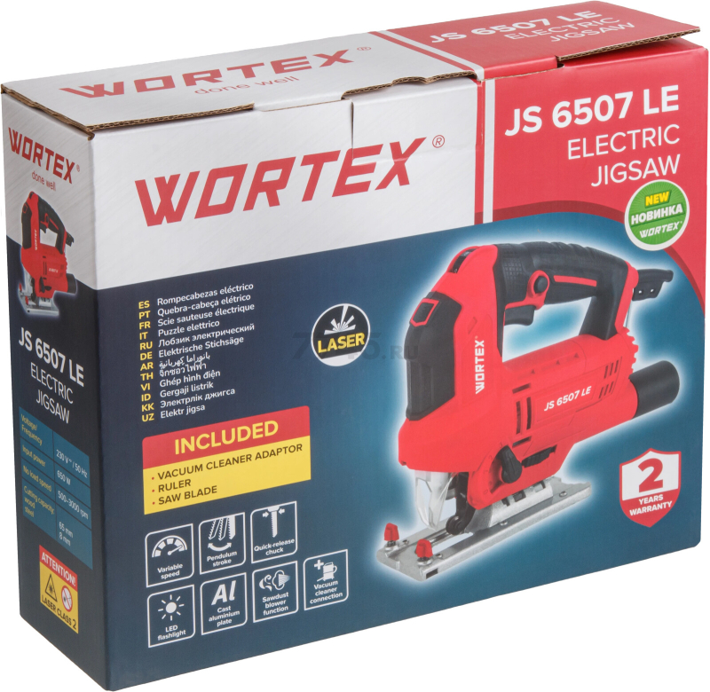 Электролобзик WORTEX JS 6507 LE (1333579) - Фото 12