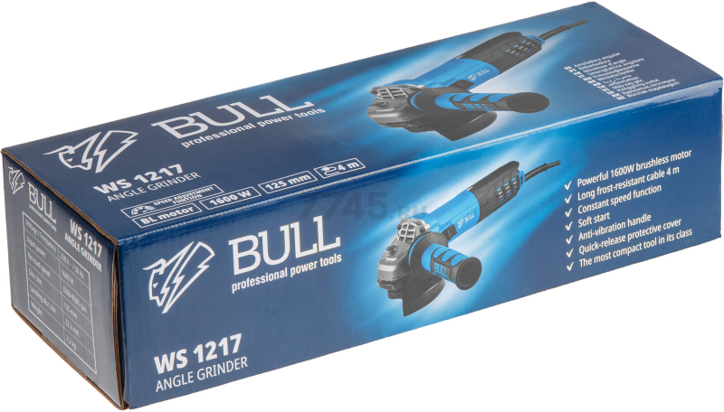 Шлифмашина угловая (болгарка) BULL WS 1217 (1333485) - Фото 9