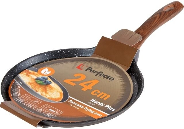 Сковорода алюминиевая блинная 24 см PERFECTO LINEA Hardy Plus (55-242101) - Фото 4