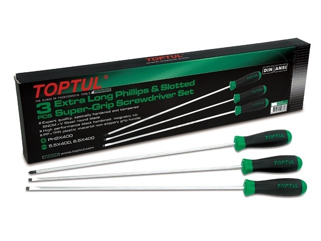 Набор отверток TOPTUL Extra Long 3 предмета (GAAE0306)