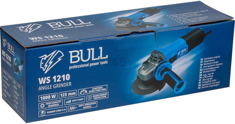 Шлифмашина угловая (болгарка) BULL WS 1210 (1333511) - Фото 8