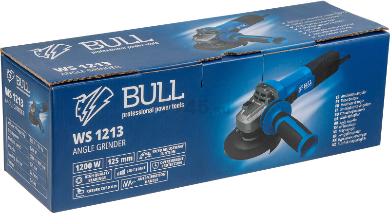 Шлифмашина угловая (болгарка) BULL WS 1213 (1333514) - Фото 10