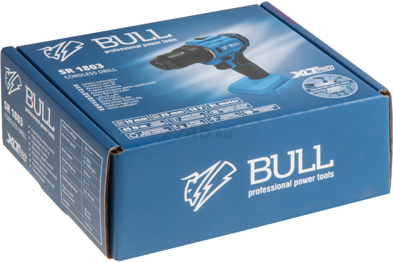 Дрель-шуруповерт аккумуляторная BULL SR 1803 XLTpro SOLO (1329672) - Фото 8