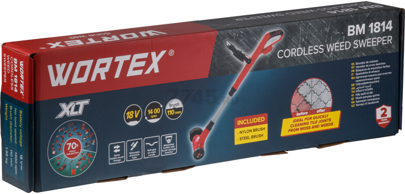 Щеточная машина аккумуляторная WORTEX BM 1814 XLT SOLO (1334641) - Фото 13